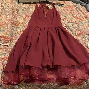 Maroon homecoming dress